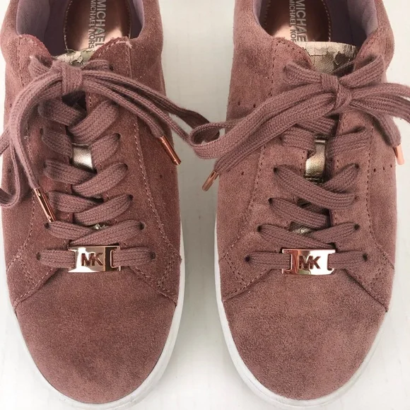 Michael Kors Women's Dusty Rose Suede Sneakers - Picture 9 of 15